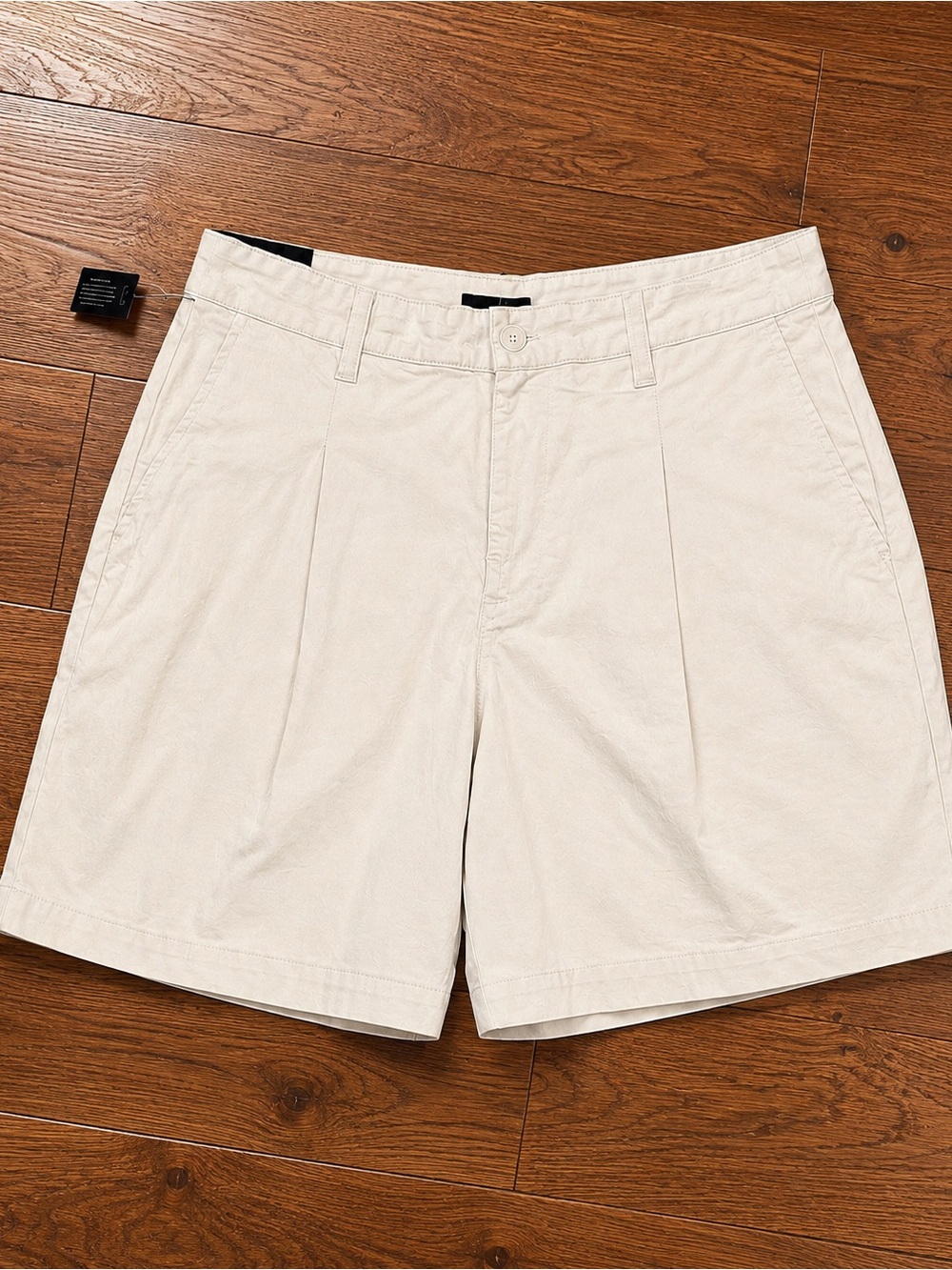 Banana Republic Light Beige Pleated Cotton Shorts Sz 10